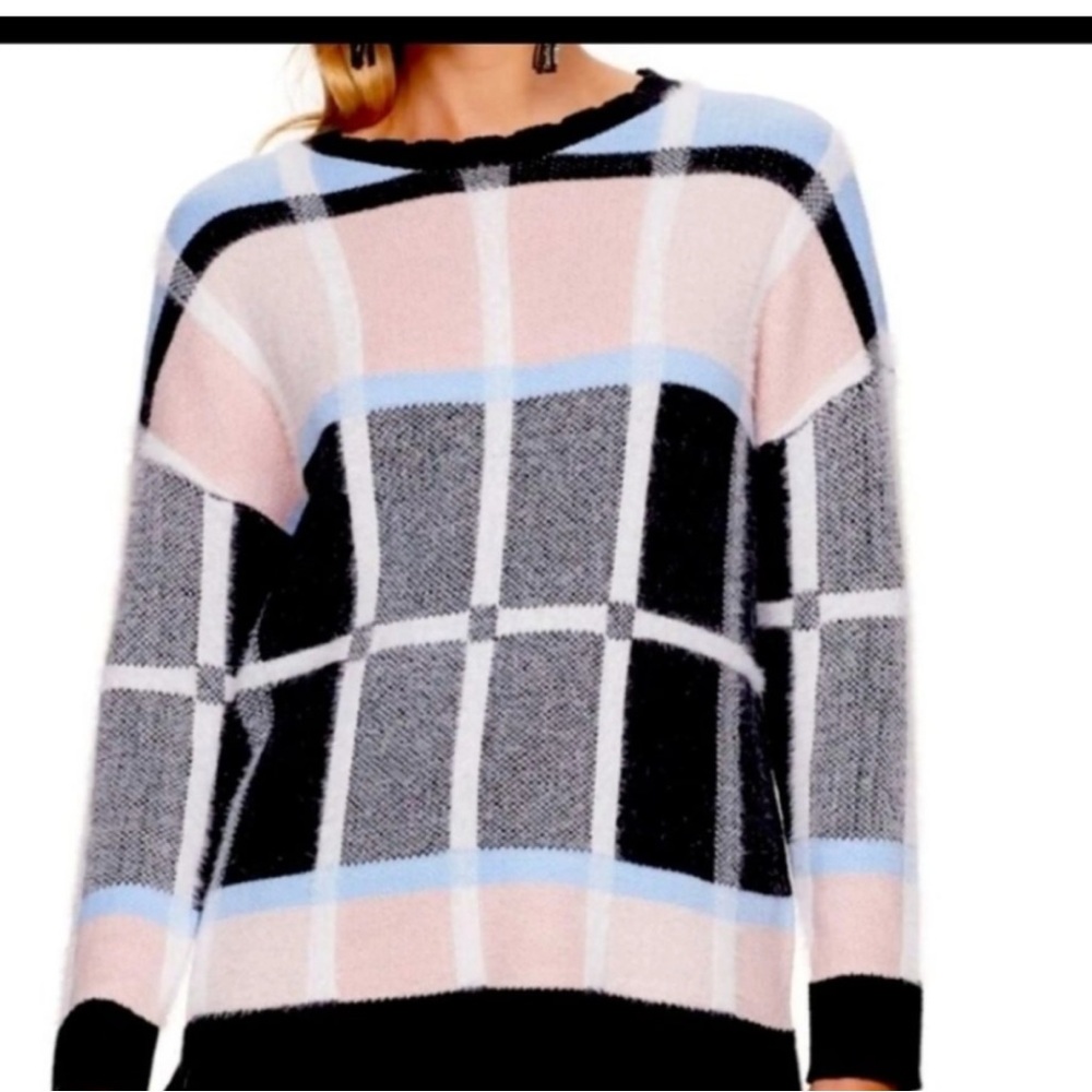 Elle Pink n Blue Sweater Medium